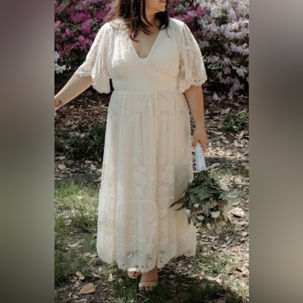 Baltic Born Cream Lace Maxi Dress